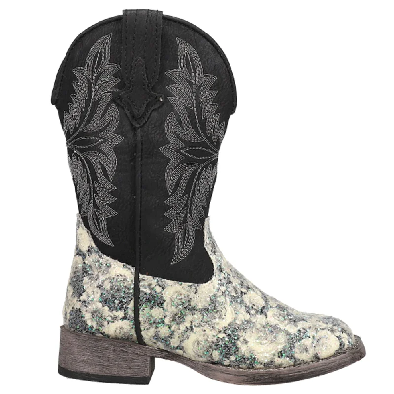 Claire Floral Square Toe Cowboy Boots (Little Kid-Big Kid)