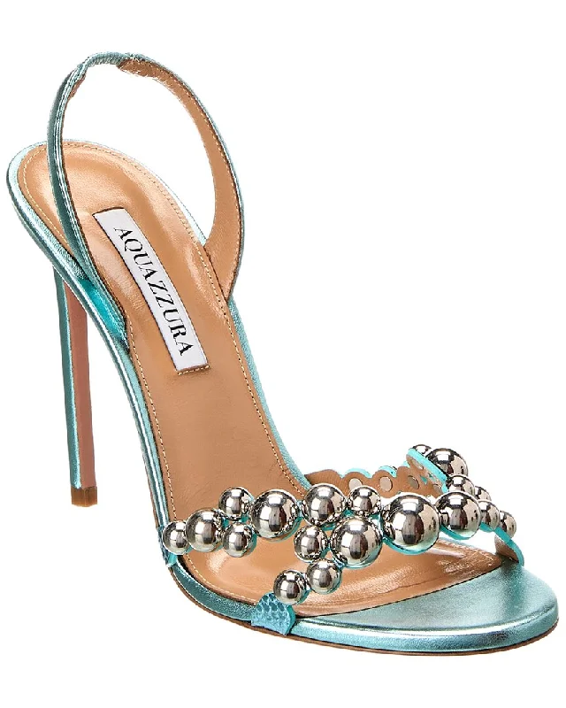 Crazy Savings Aquazzura Bubbles 105 Leather Slingback Sandal
