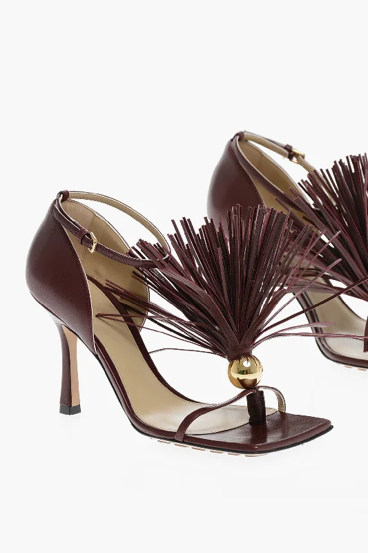 Exclusive Preview Bottega Veneta Decorative Tassel Lunge Nappa Sandals 9Cm