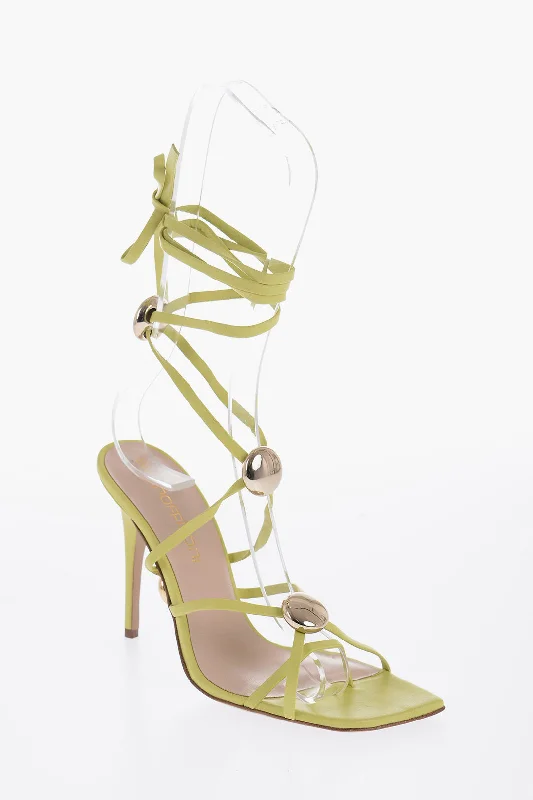 Sneak Peek Sale Bruno Frisoni Leather Atom Lace-Up Sandals With Golden Studs