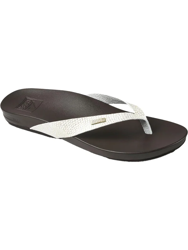 Special Offer Cushion Court Womens Faux Leather Snake Print Flip-Flops