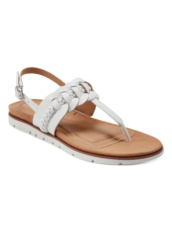 Weekend Savings Bonanza Elaine Womens Leather Round toe Thong Sandals