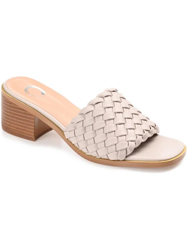 Weekend Bargains Galore Fylicia Womens Faux Leather Square Toe Block Heel