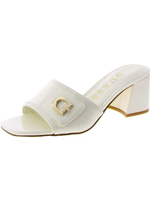 Huge Savings GALLA 12 Womens Patent Leather Slip On Mule Sandals