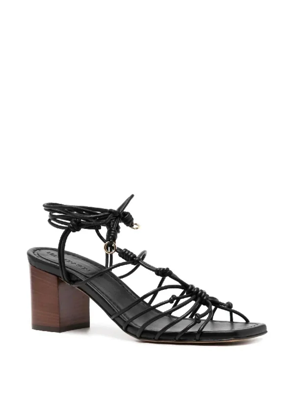 Your Next Fashion Find Is On Sale Leyna Mid Heel Sandal In Noir Black