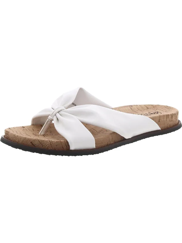 Exclusive Offer Malanga Womens Faux Leather Criss-Cross Slide Sandals