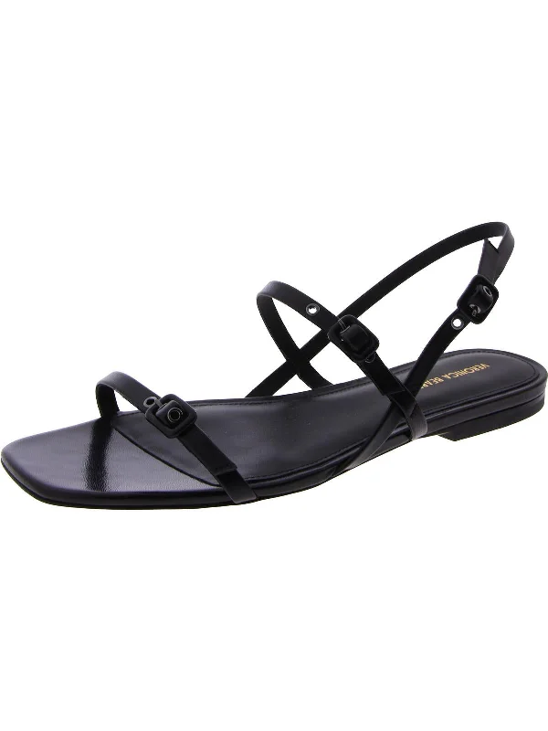 Quick Sale Malinda Womens Faux Leather Ankle Strap Slingback Sandals