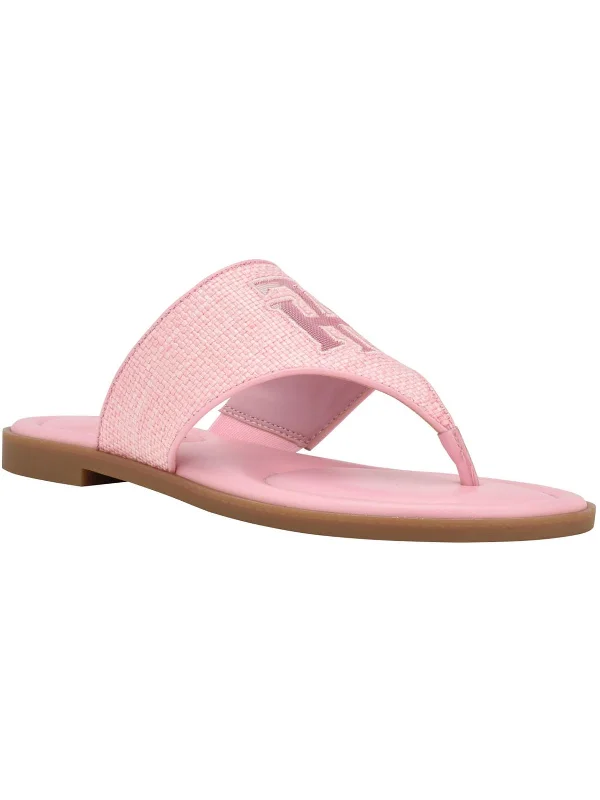 Special Savings Monta Womens T-Strap Raffia Slide Sandals
