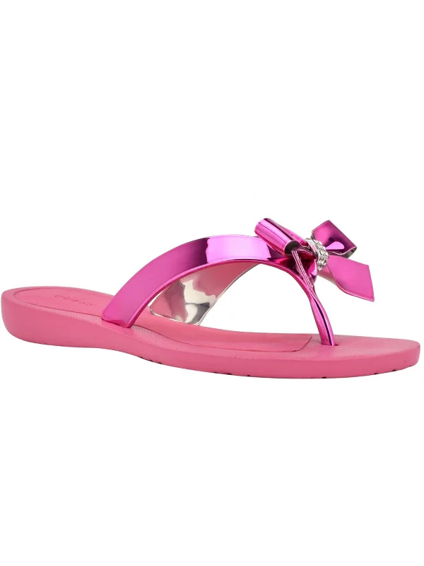 Discount Mania Tutu 9 Womens Bow Flip-Flops