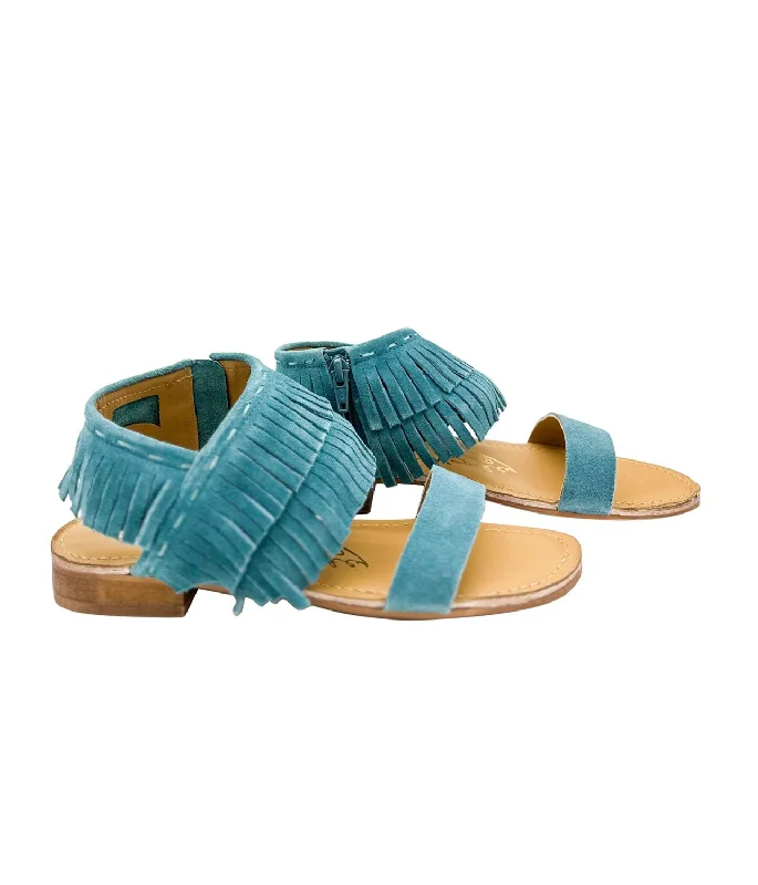 Bonus Savings Women Fringe Star Sandal In Teal
