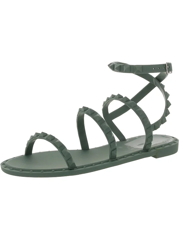 Warehouse Sale Womens Buckle Rubber Strappy Sandals