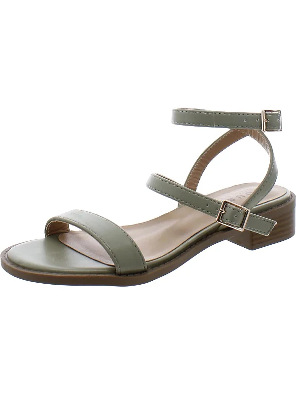 Snag The Best Bargains Before They're Over Womens Comfort Insole Faux Leather Flatform Sandals