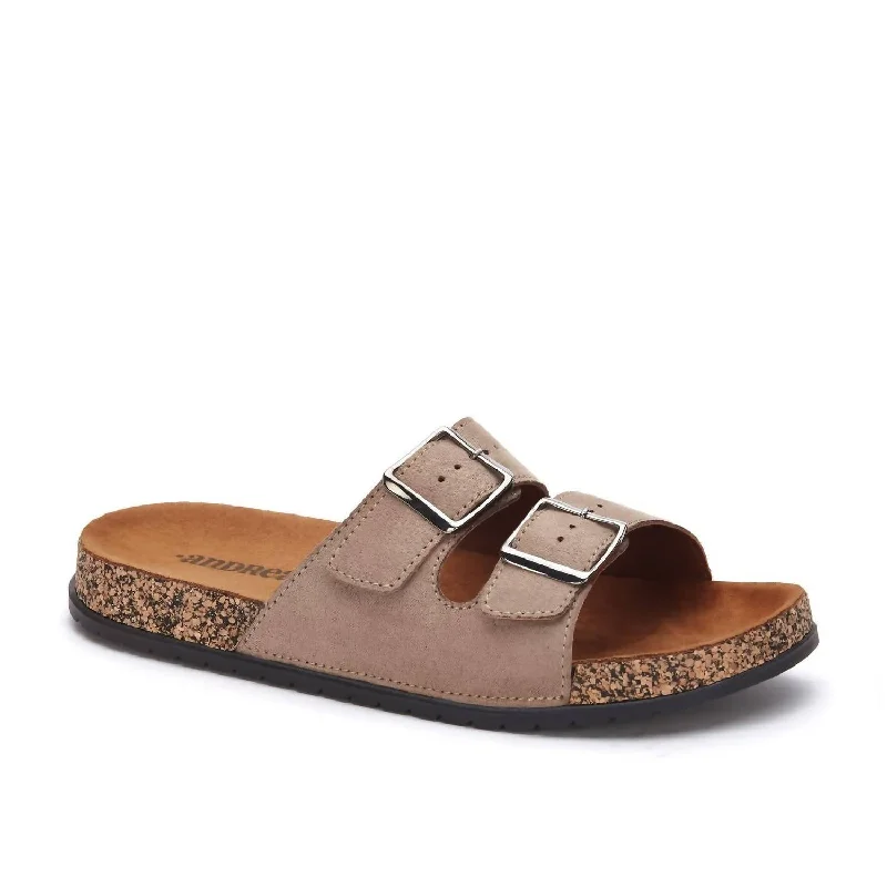 Special Price Women's Double Buckle Strap Sandals In Beige