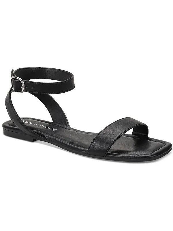 Big Discounts Womens Faux Leather Buckle Ankle Strap