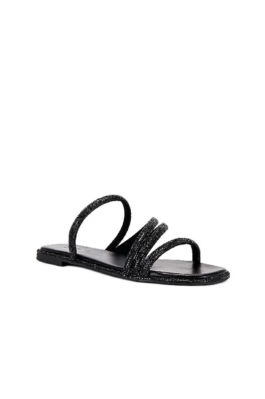 Time-Sensitive Women's Giulia Flat Sandal In Black