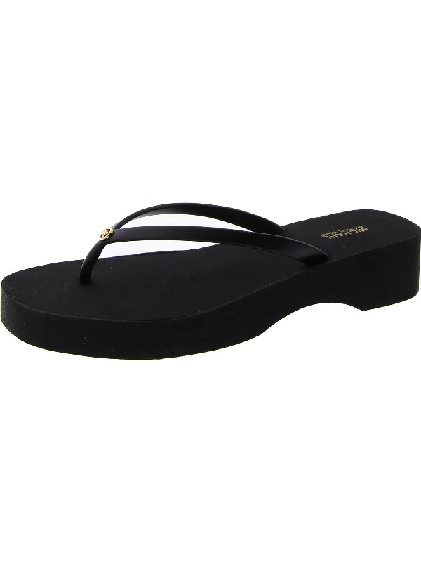 Mega Discount Womens Round toe Wedge heel Thong Sandals