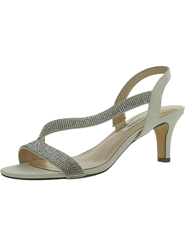 Sale Event Womens Satin Embellished Slingback Sandals