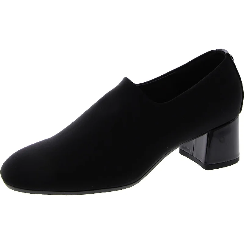 Denisa 2 Womens Slip On Block Heel Pumps