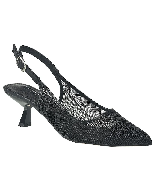 French Connection Women's Mesh Flare Heel