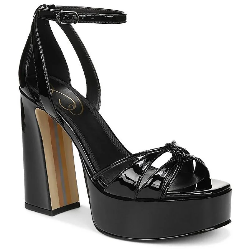 Can't Be Beat Kamille Womens Strappy Open Toe Block Heels