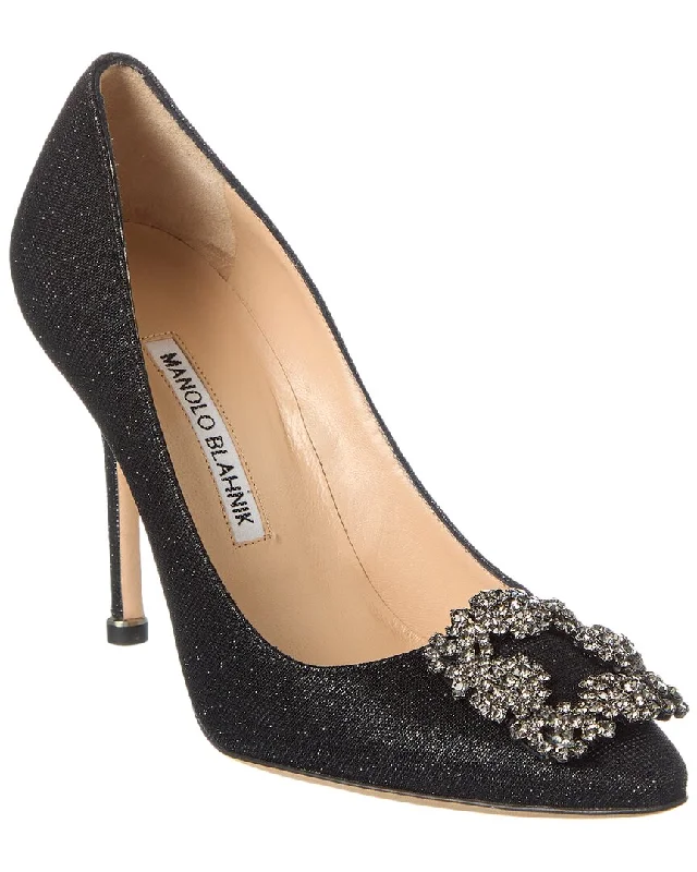 Manolo Blahnik Hangisi 105 Glitter Pump