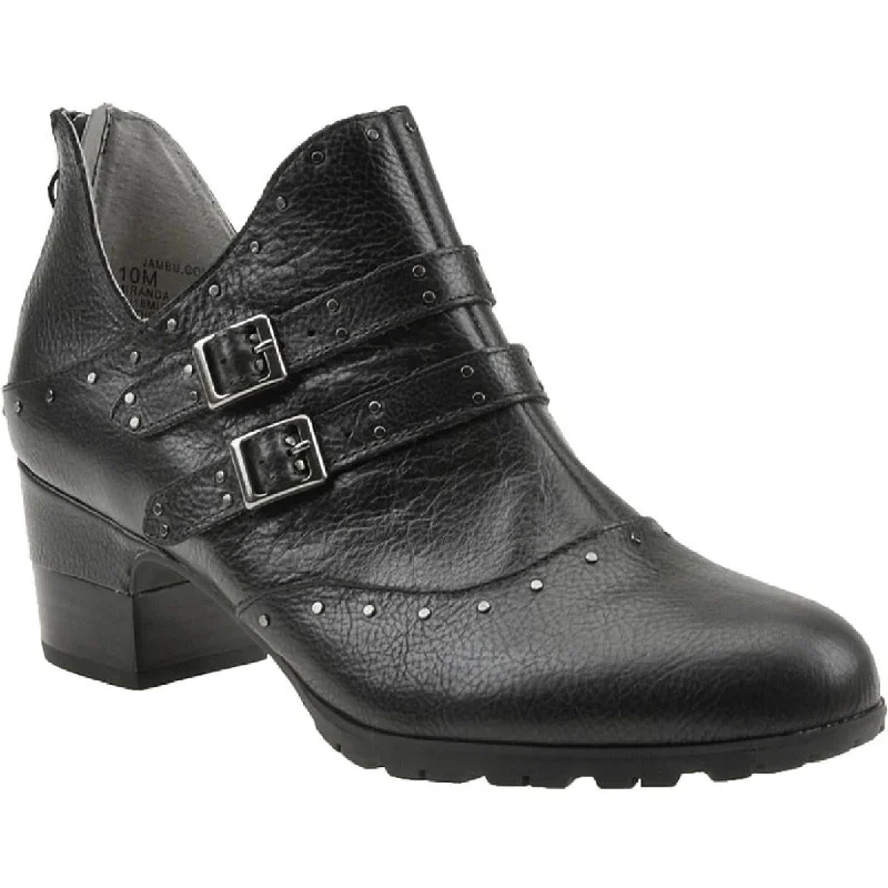 Take Action Miranda Womens Leather Block Heel Oxfords
