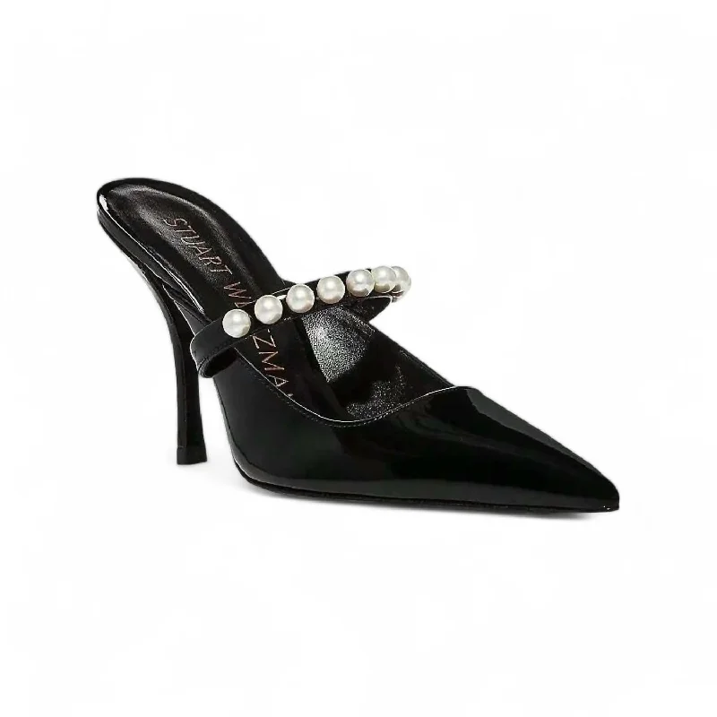 Weekend Bargains Await You Women Leather Goldie Mules 100 In Black