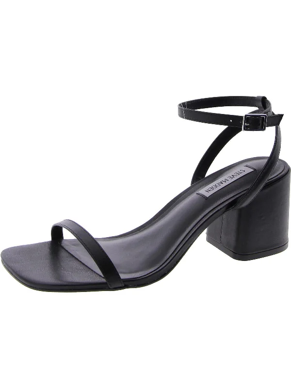 Womens Block Heel Dressy Ankle Strap