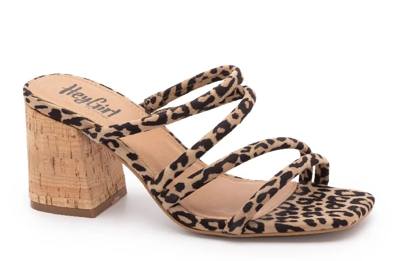 Women's Dreamy Cork Heels In Leopard